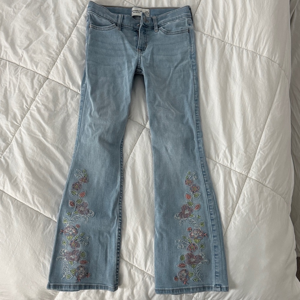 Abercrombie Kids Light Blue Low Rise Boot Jeans